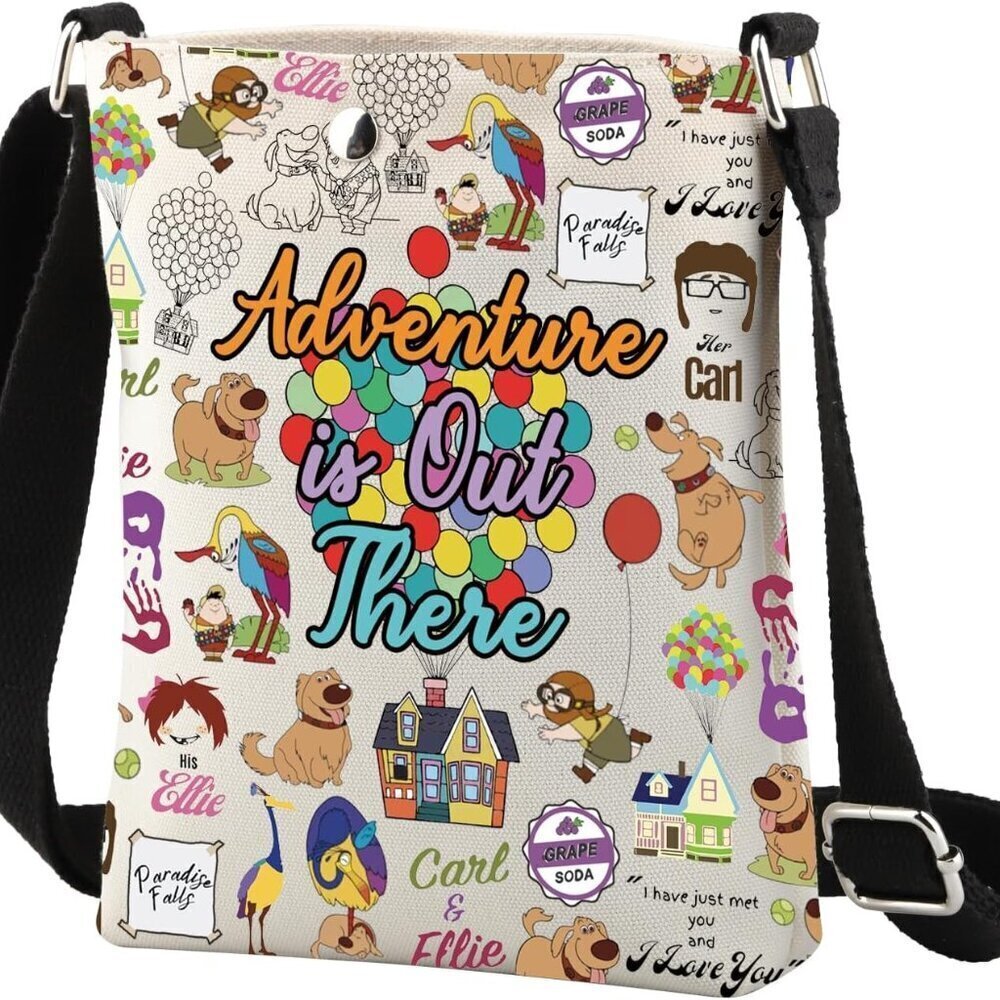 Adventure Is Out There Crossbody Bag Polyester Travel Gift for Fans